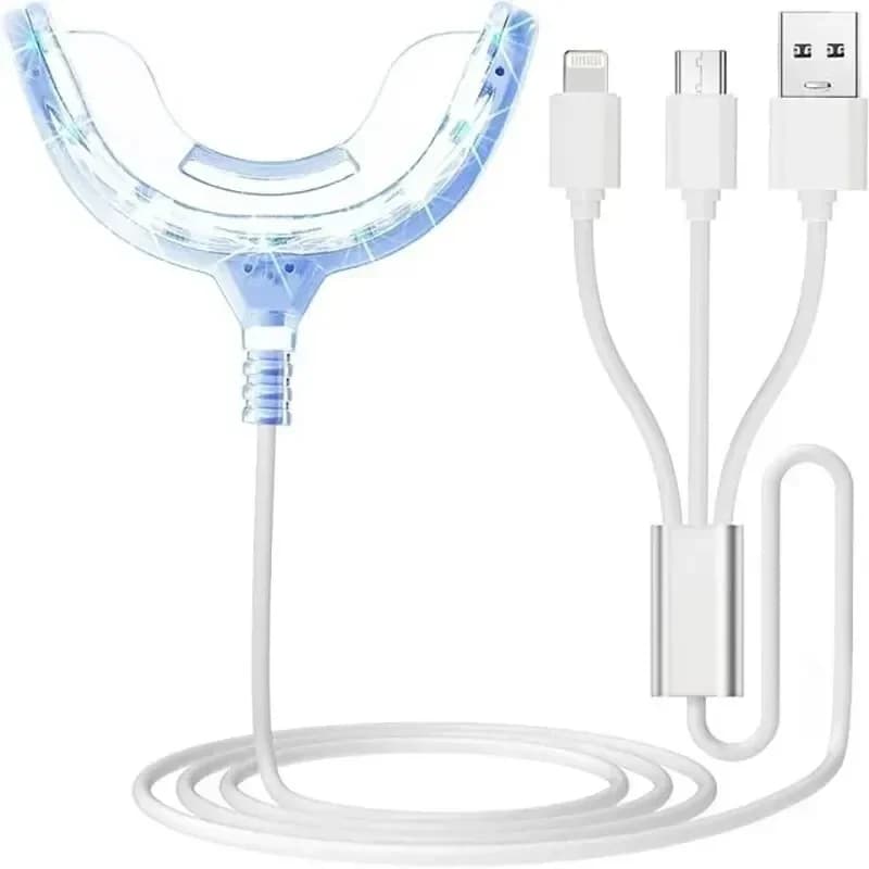 Blue Teeth Light Whitening Tool Universal Interface Portable Rechargeable Blue Light Oral Hygiene Lamp Tool