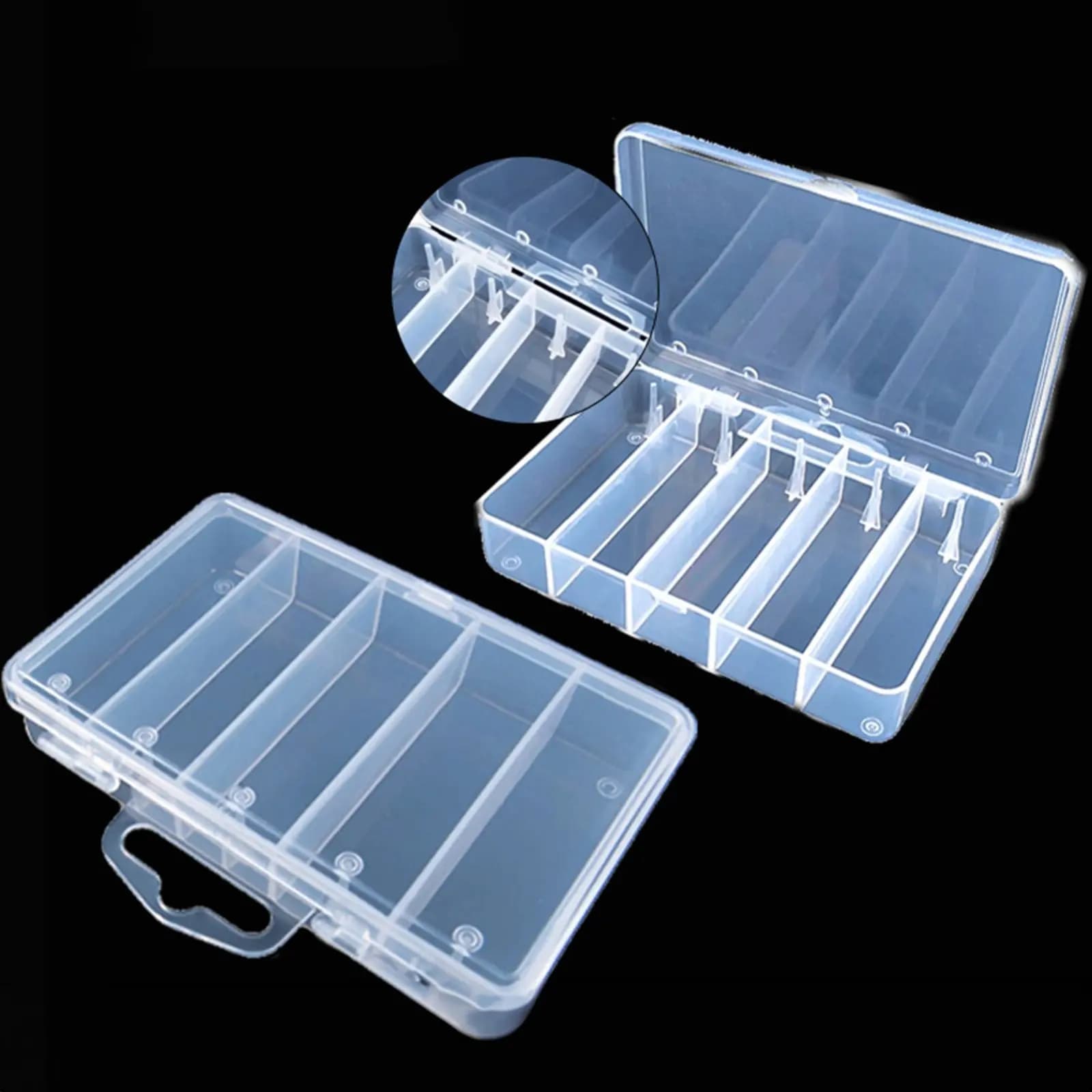 PP Lure Box for Fishing Anglers Waterproof Tackle Storage Case with Removable Dividers Portable Hard Bait Organizer Durable