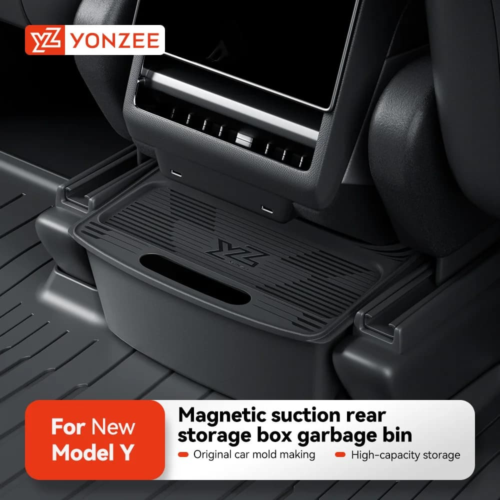 YZ Scatola di Immagazzinaggio del Sedile Posteriore Per Tesla Nuovo Modello 3 Y Highland Juniper Organizer Contenitori Sedile Posteriore Pattumiera Sacco della Spazzatura Vassoio Accessori