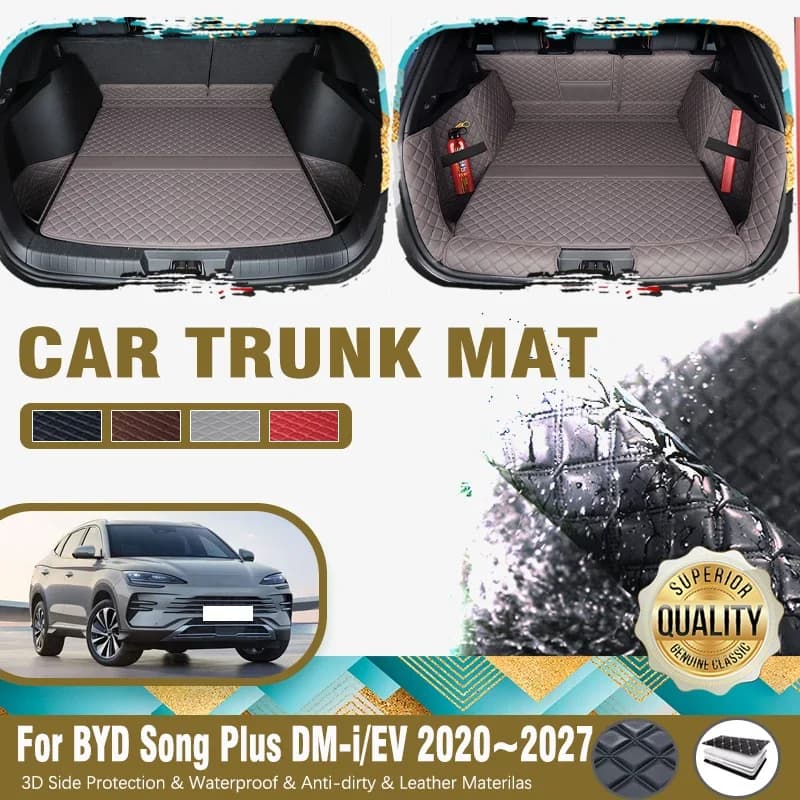Tappetini per bagagliaio di un'auto per BYD Song Plus DM-i EV Seal U Sealion 6 SA3 2020-2027 Cargo Liner Coperture Boot Tappeti Accessori Auto