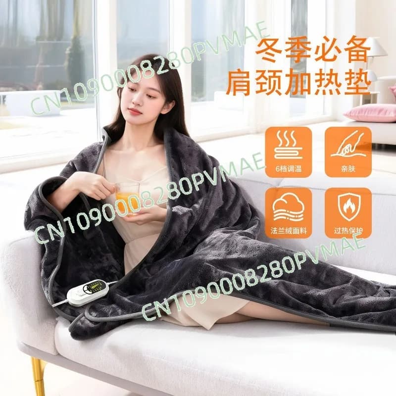 Coperta Elettrica Riscaldante con Controllo Intelligente della Temperatura, Lavabile e Riscaldabile per Mantenere il Calore, Misura Grande