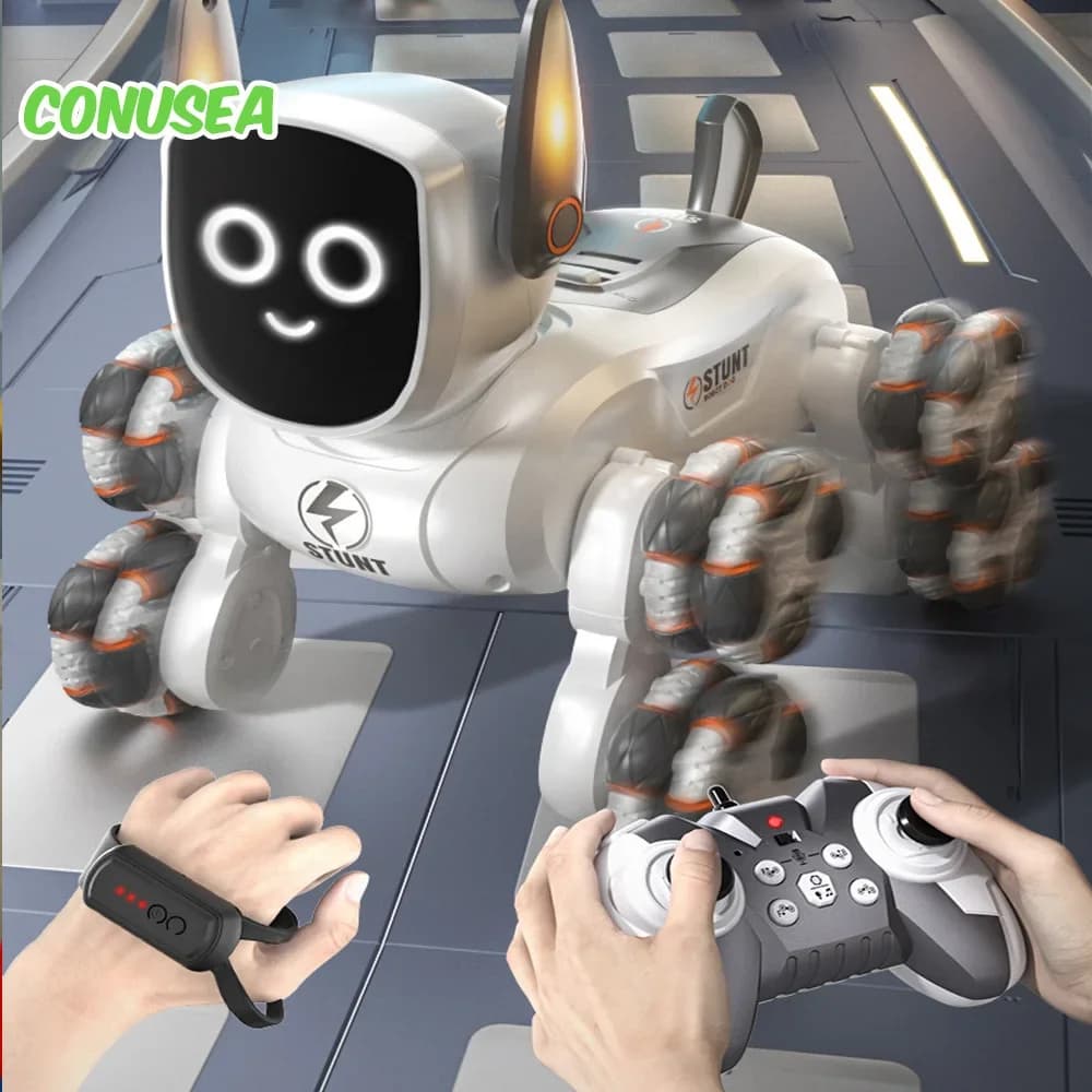Robot intelligente Cucciolo di cane Animali RC Cani meccanici elettronici intelligenti Gesto vocale Giochi robot telecomandati per bambini Ragazzo