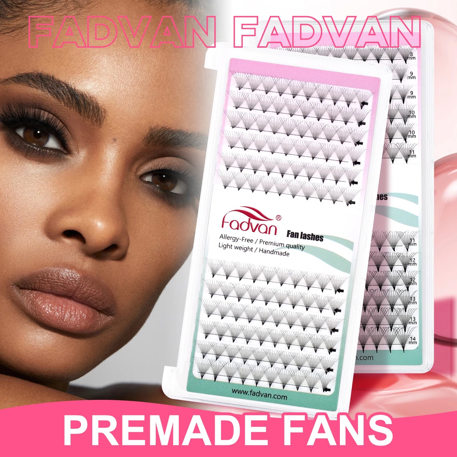 FADVAN Premade Fan 3D/5D/6D/8D/10D/12D/16D/20D/30D Natural Eyelash Extensions Soft Russian Volume Eyelash Individual Lash Extensi