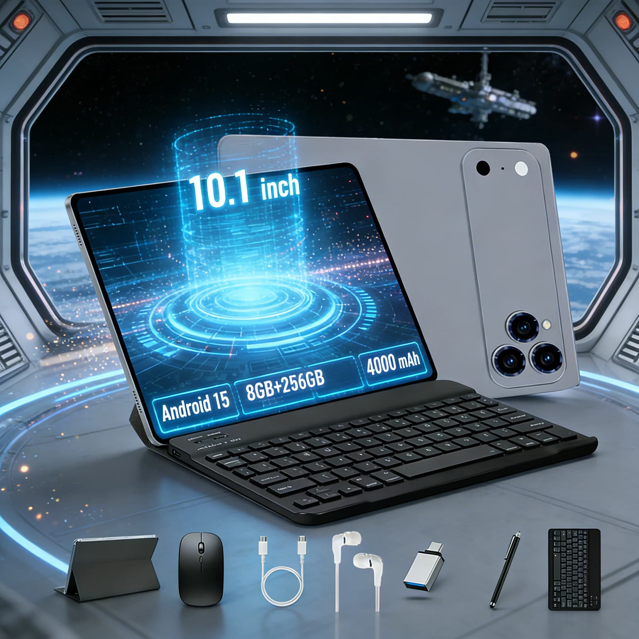 Offerta Speciale: Tablet A17 Pro Max 8+256GB, Schermo FHD 10.1", Batteria 4000mAh, Android 13, con Supporto per Penna Stylus