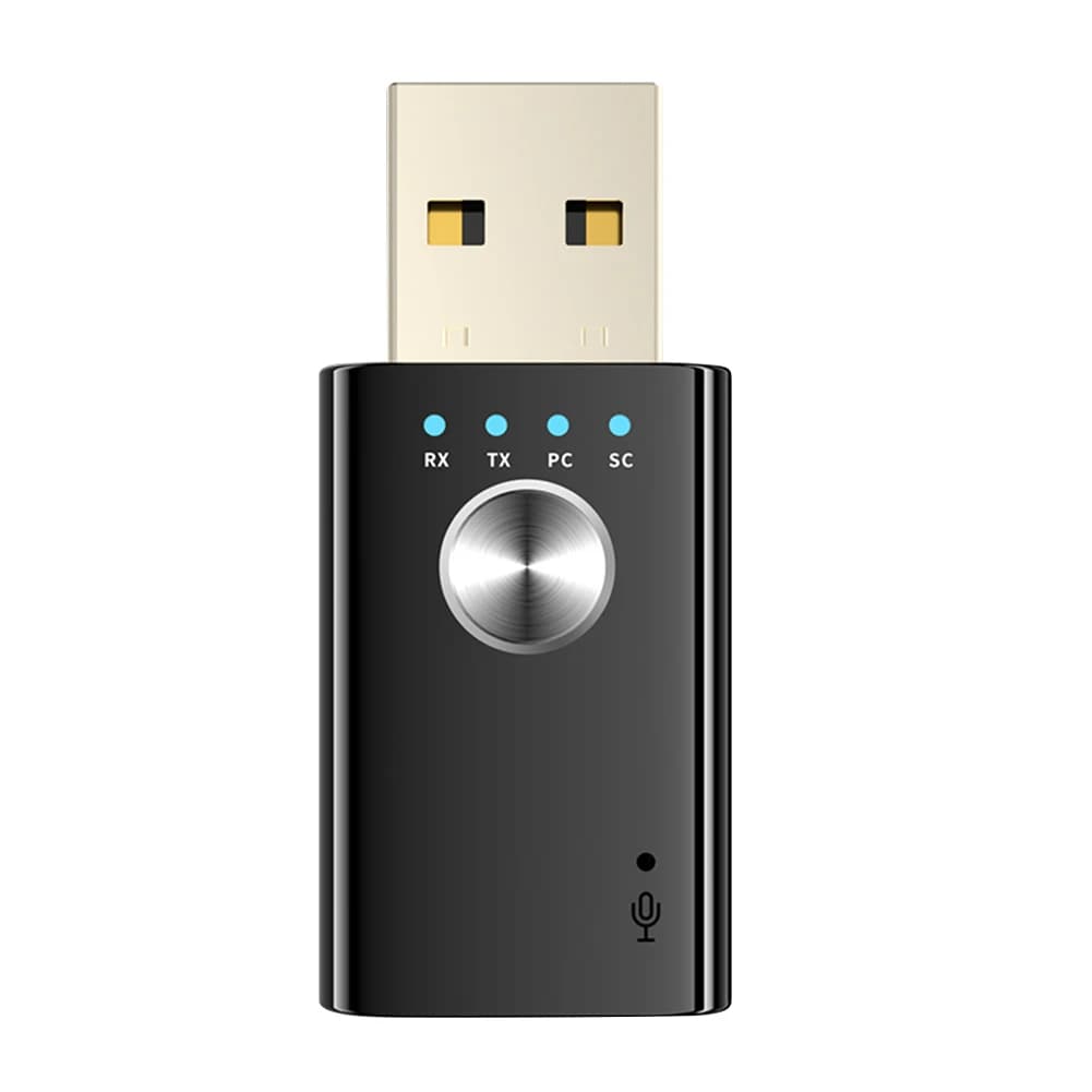Adattatore USB Ricevitore Trasmettitore Adattatore USB wireless 4 in 1 Dongle Compatibile con Bluetooth per altoparlanti Desktop Laptop TV