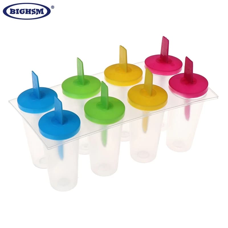 4Pcs/8Pcs Ice Cream Lolly Maker Forma FAI DA TE Pop Muffa Popsicle Yogurt Congelato Stampi Strumenti