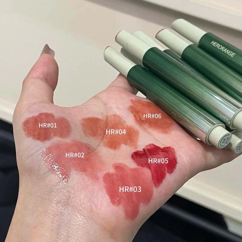 Lucidalabbra Solido Effetto Specchio HERORANGE - Rossetto Idratante Volumizzante Effetto Acqua, Tinta Labbra Nutriente Rosso, Trucco Bellezza