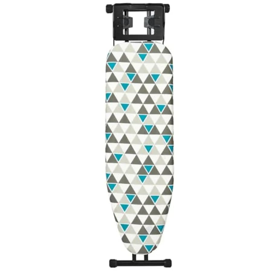 Ironing Board 13x43 Extra Thick Heavy Duty Padded Cover Full Size Ironing Board with Iron Height Adjustable up to 36" Anti-Skid