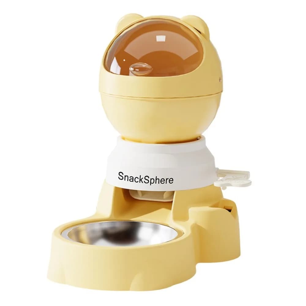 Large Capacity Automatic Pet Feeder Leak-Proof Visual Window Pet Food Bowl Portion Control Detachable Pet Food Dispenser Travel