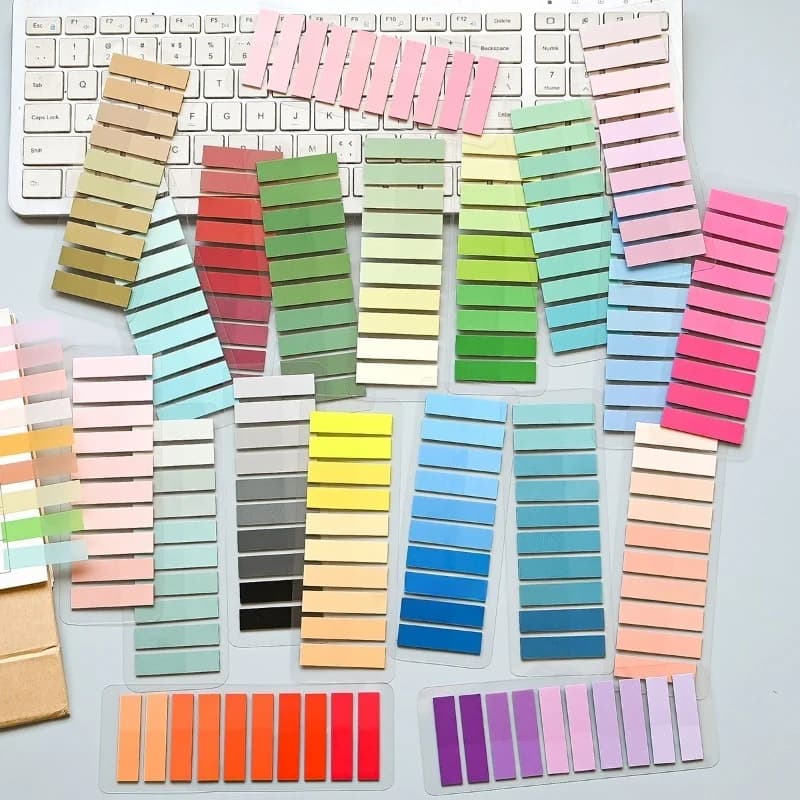 200 fogli/Linguette indice per libri Segnapagina autoadesivi Note adesive trasparenti impermeabili Adesivi per pianificatore di ufficio