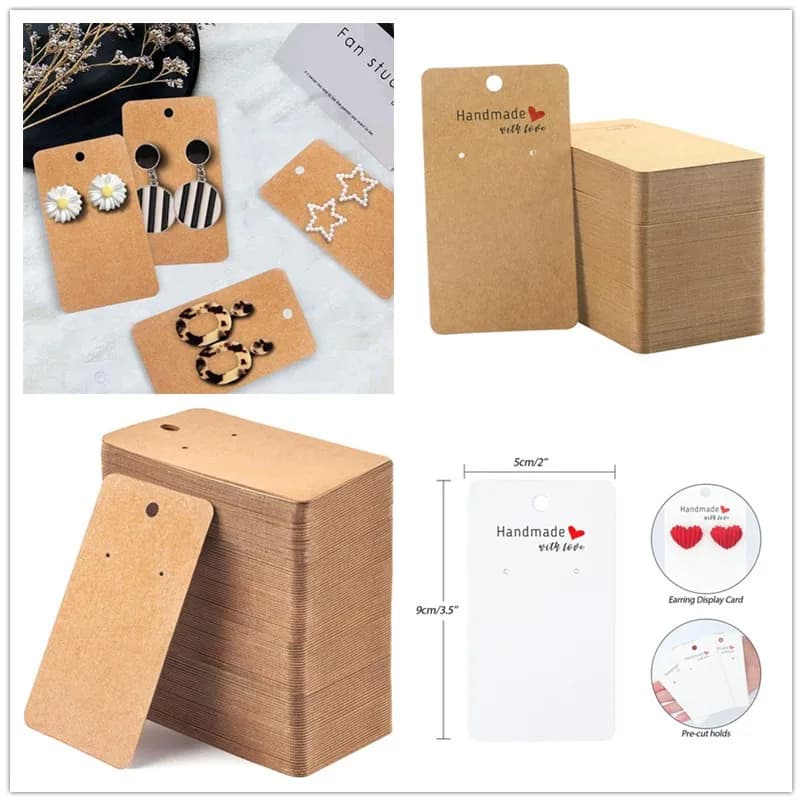 Scheda espositiva per orecchini stampati con amore da 50 pezzi 5 * 9 cm