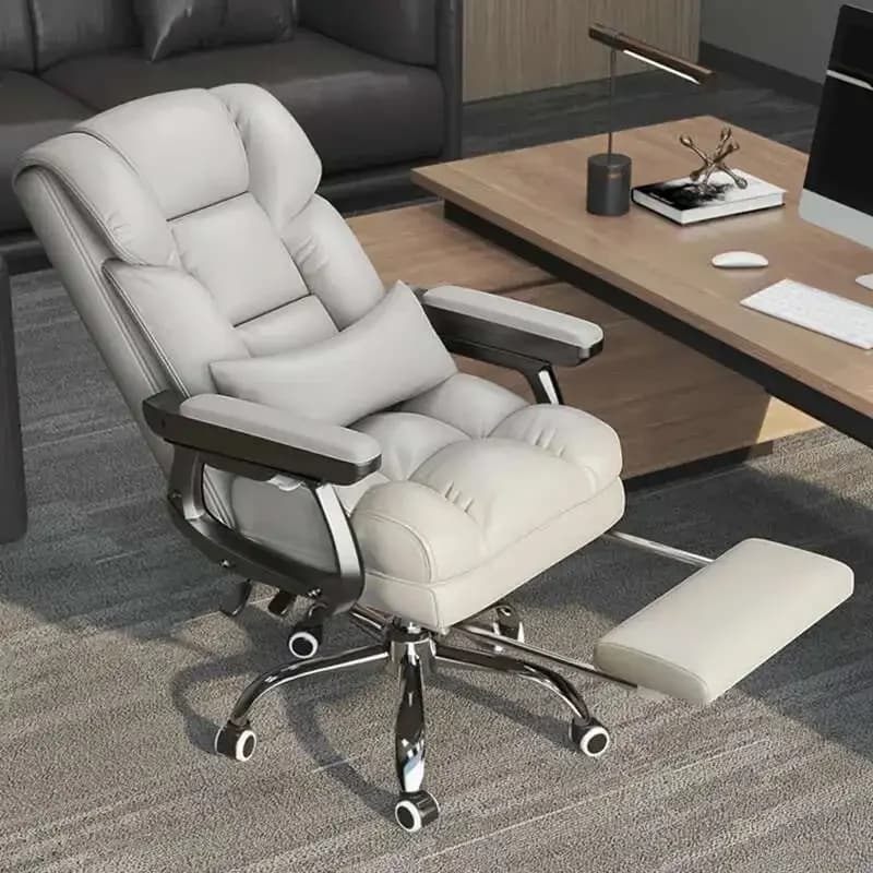 Sedie da ufficio in pelle Moderna mobile ergonomica Computer Playseat Cuscino Sedia d'accento Sedie girevoli De Bureau Mobili di lusso