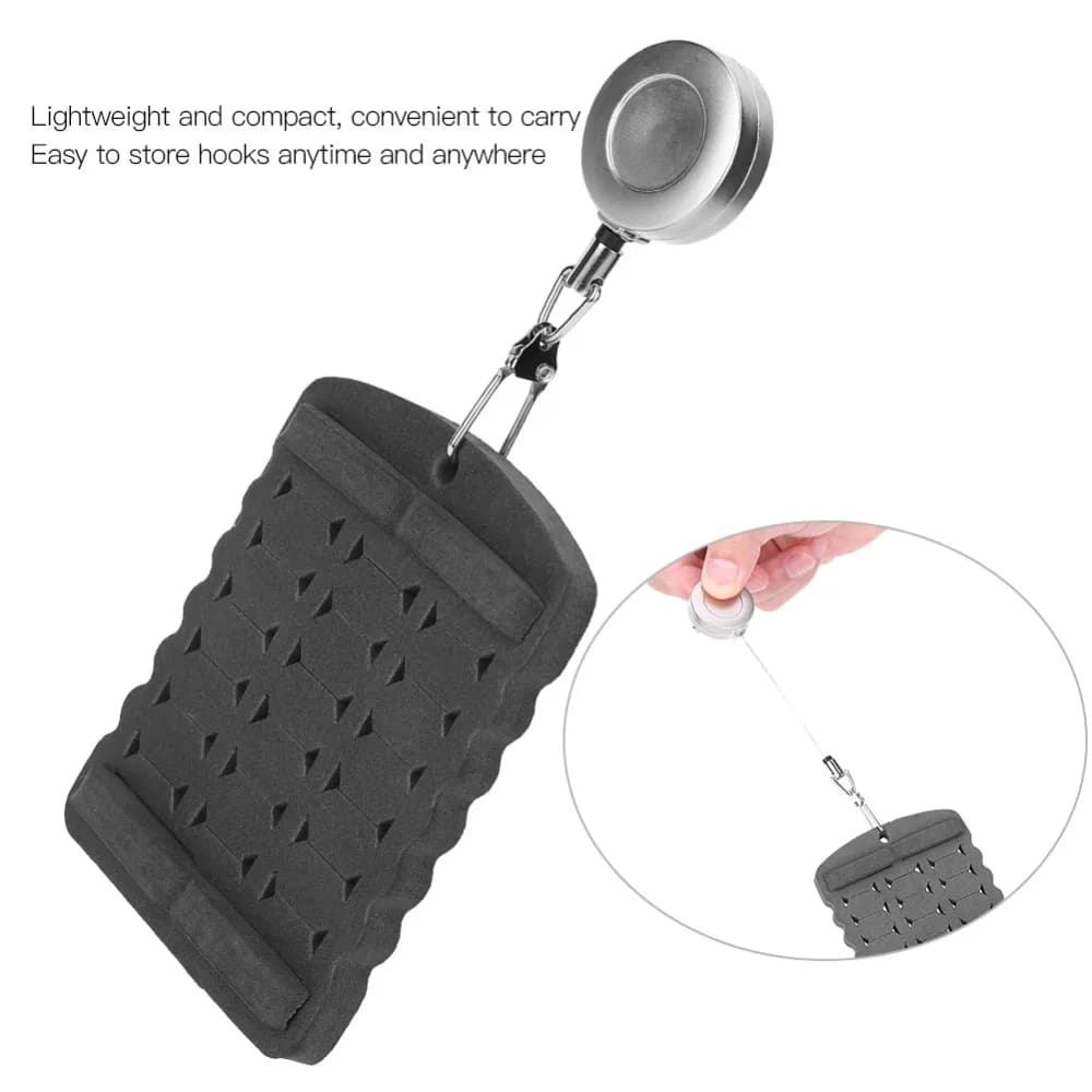 2 Pezzi con Fibbia di Espansione, Tampone in Schiuma per Asciugatura Mosche 8.5*6.5cm, Tavola Leggera per Appendere Ami da Pesca e Esche per la Pesca a Mosca