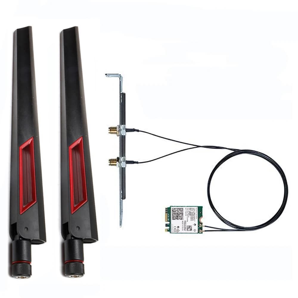 Adattatore WiFi AX210 Connessione di rete Bluetooth 5.3 Interfaccia M.2 Kit desktop 5374Mbps Antenna 10DB 2.4G/5G/6G