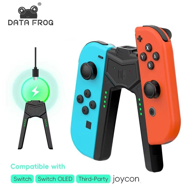 DATA FROG Switch Impugnatura di ricarica per impugnatura Joycon Staffa di ricarica per Switch/Switch Lite/Switch OLED Accessori