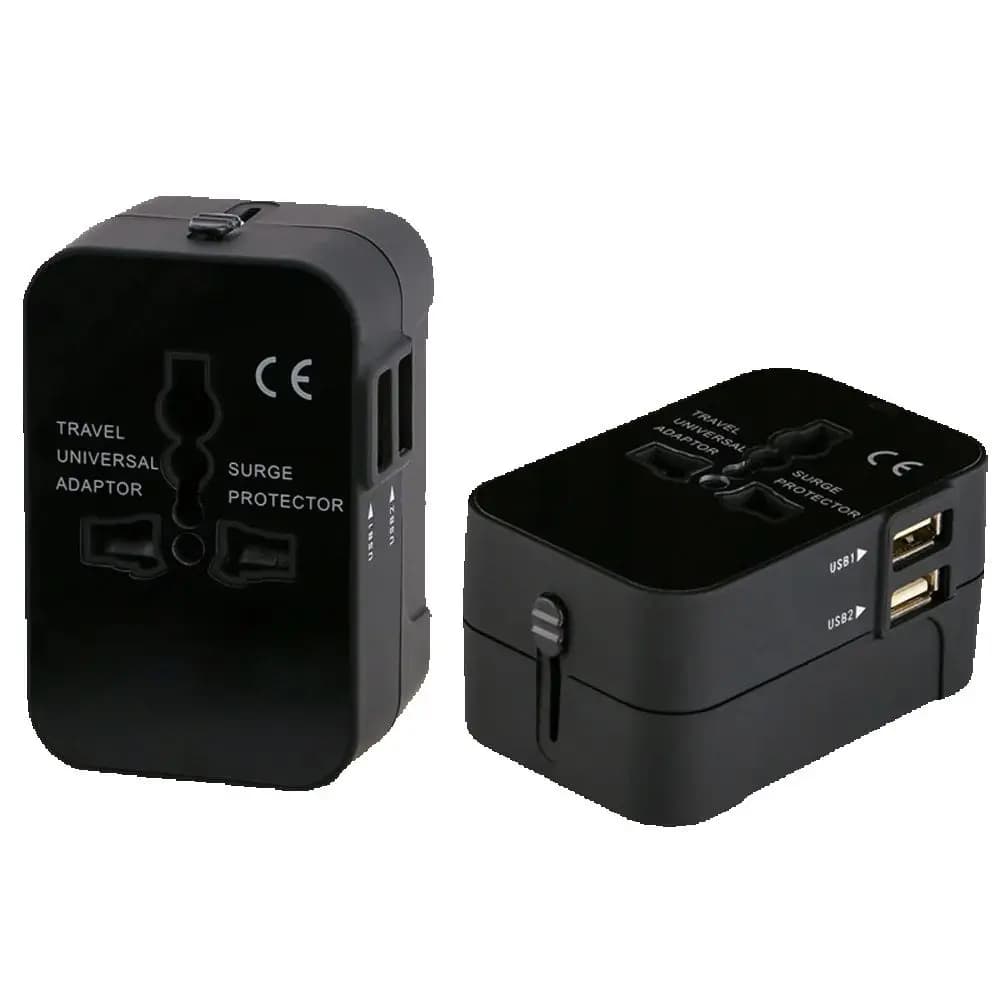 Adattatore universale per spina da viaggio USB AU US UK EU 2 Presa per convertitore di spina per caricabatterie CA da parete tutto in uno per ventola per telefono cellulare