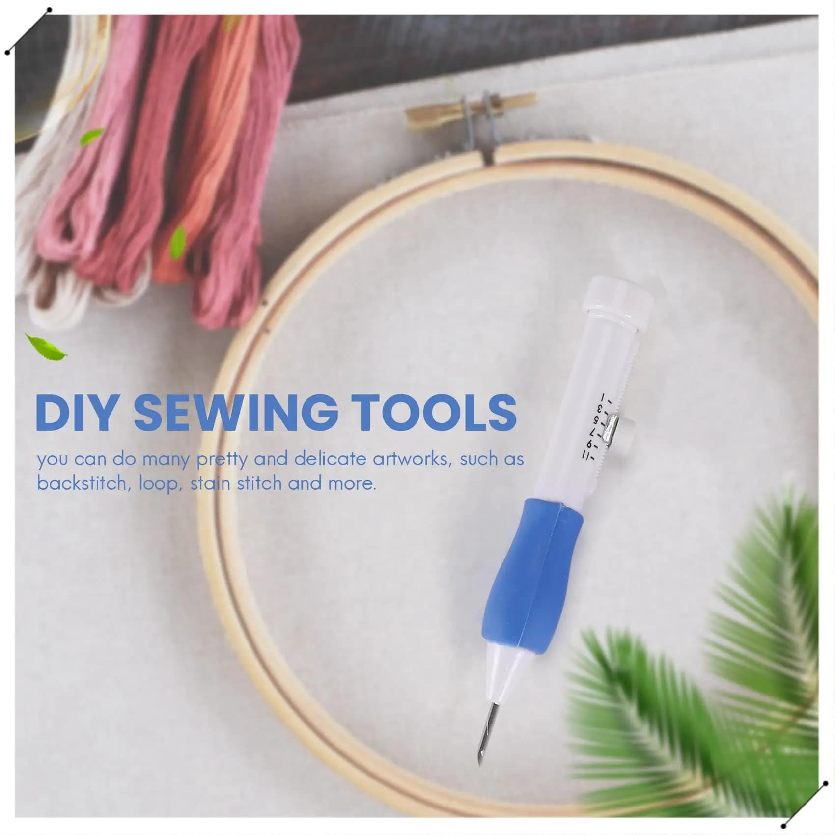 Embroidery Stitching Punch Needle Set Embroidery Pen With Plastic Box For Embroidery Threaders DIY Sewing, 3 Sizes
