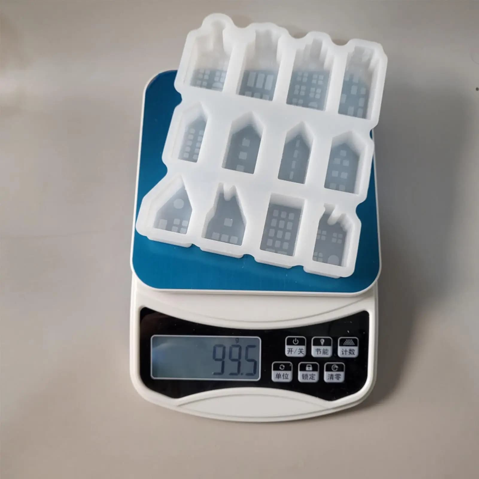Small House Silicone Molds House Casting Molds 12-cavity Reusable Silicone Mould For Plaster Ornament Cement Resin Craft Home