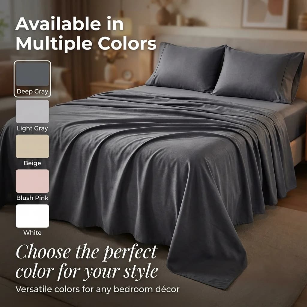 Set of Refreshing Bamboo Sheets for Single Beds, Weddings, Queen, King and California King - Deep Pocket 45 cm - Bed linen
