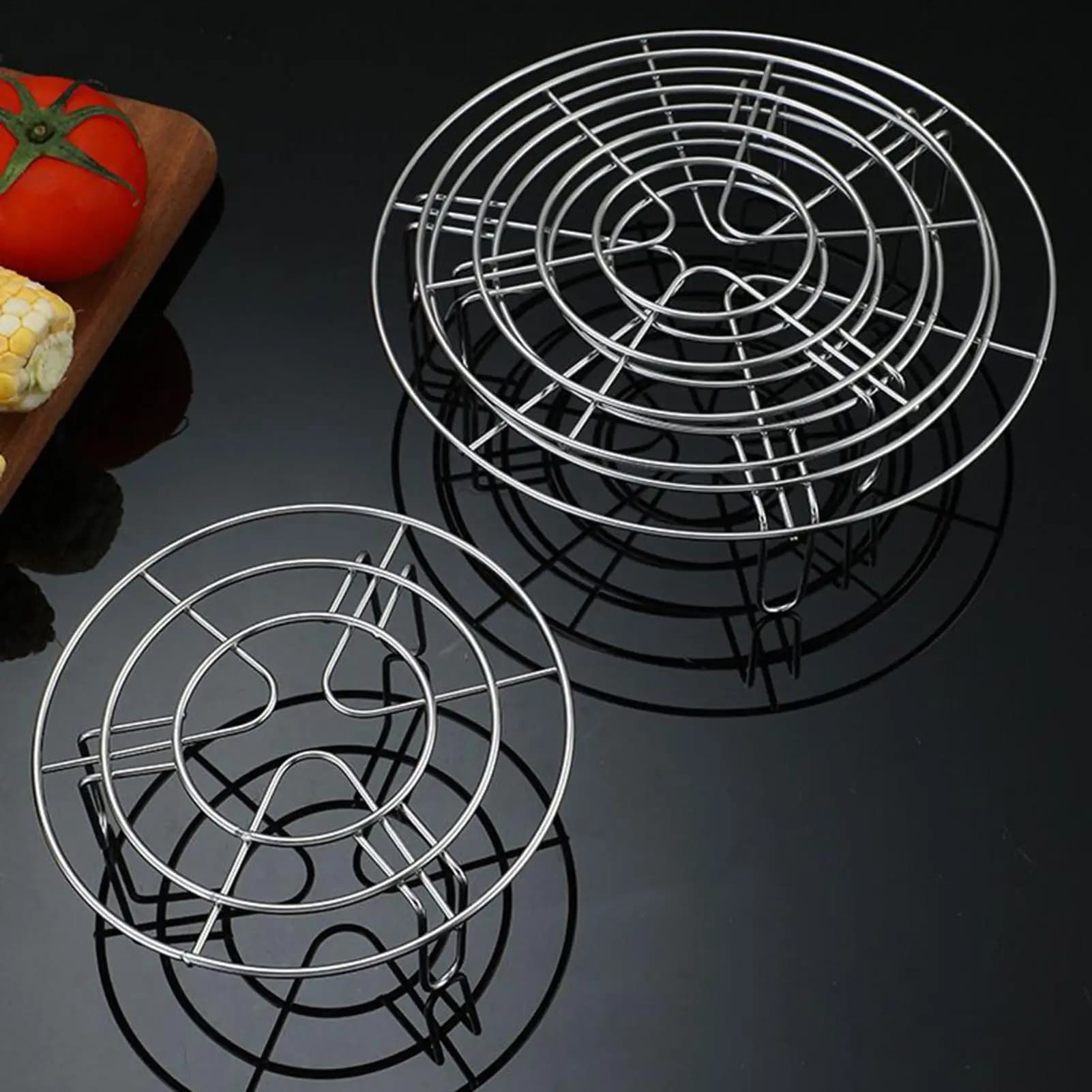Stainless Steel Pot Holder, Steam Cooking Grill, Air Frying Accessories, Kitchen Grills