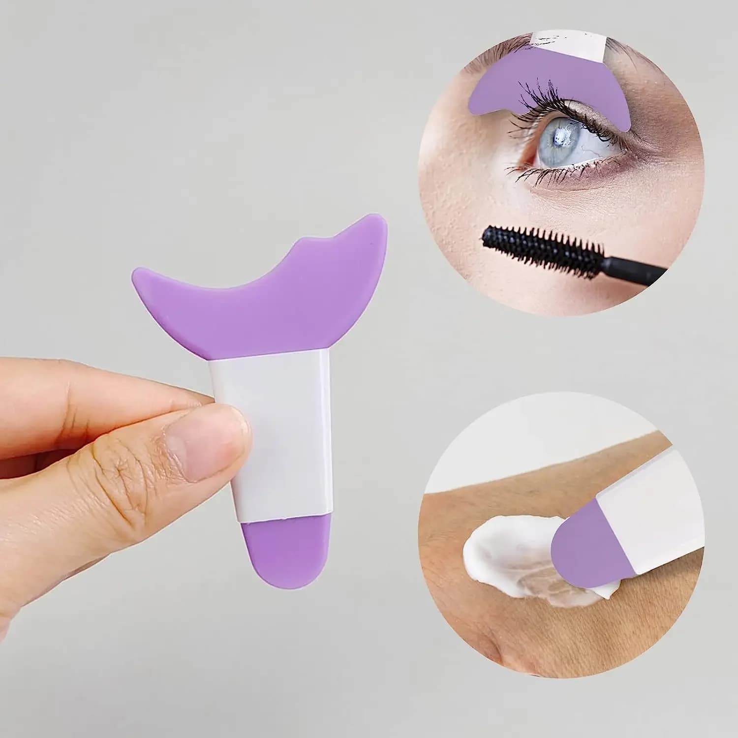 vvocci Silicone Mascara Eyelash Shield Applicator Guard Tool Eyelashes Guide Tool Multifunction Eyelash Eyeshadow Pads Reusable