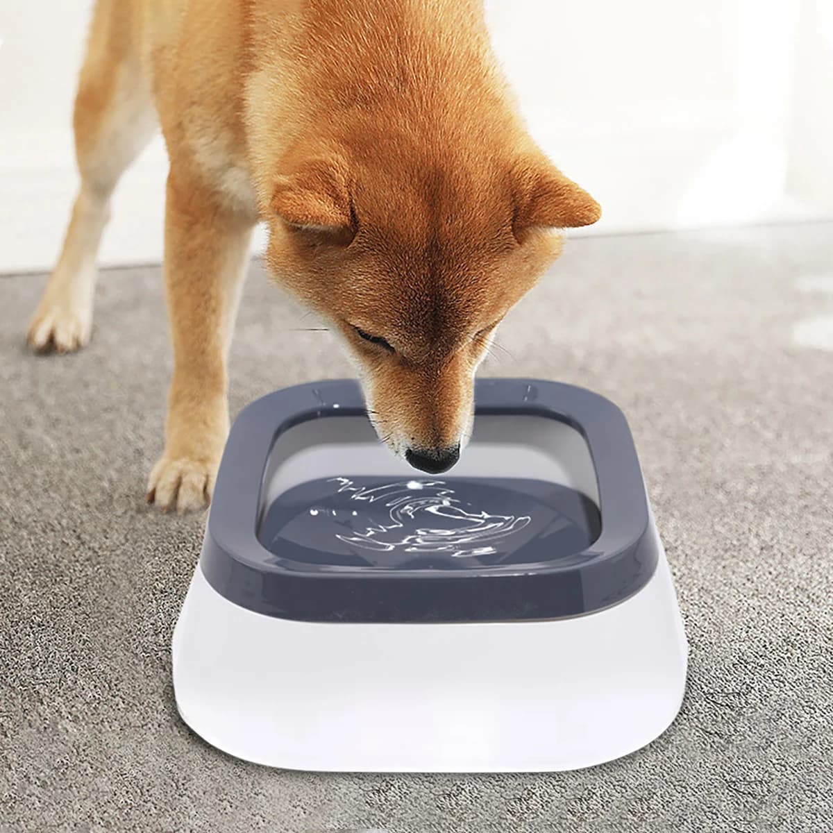 1PC Dog Floating Water Bowl No Spill Slow Water Feeder ciotola per cani fontana antiscivolo per animali domestici
