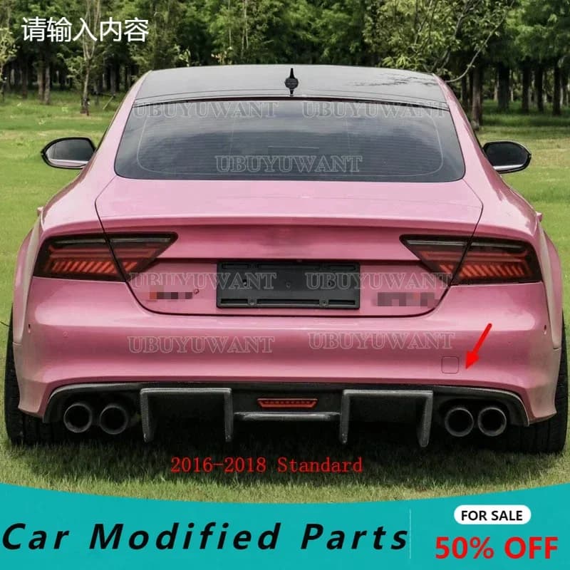 High Quality Car Accessories For Audi A7 Carbon Fiber/MATT BLACK/GLOSSY BLACK Rear Bumper Diffuser Lip Spoiler 2011 2012-2018