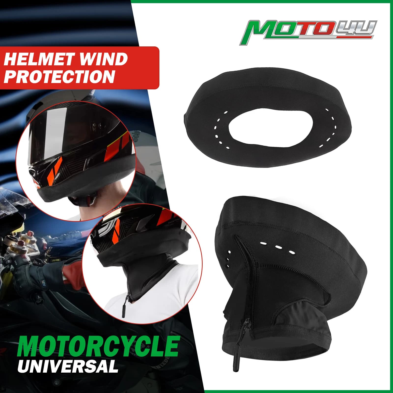 1PC Universal Helmet Wind Protection Motorcyclist Helmet Wind and noise Helmet Black Hot Helmet Hinge Wind Block