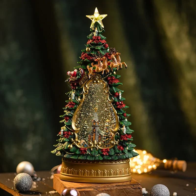 Albero di pupazzo di neve a LED animato, decorazione invernale per la casa, regalo di festa per bambini, decorazione per luce notturna di Natale