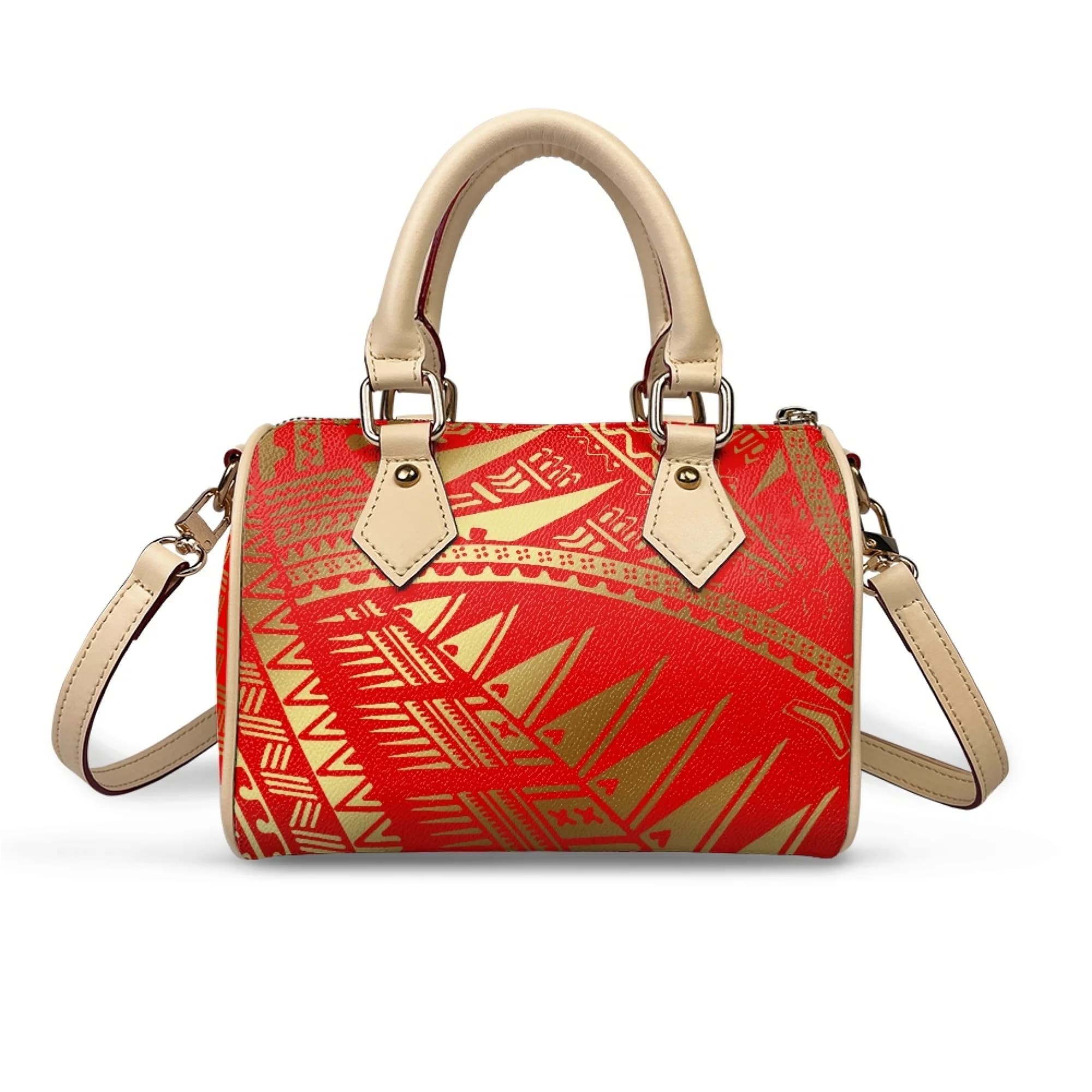 Borsa per la testa in pelle da donna polinesiana personalizzabile con stampa floreale Samoa Borsa a tracolla Hibiscus Travel Festival Chic