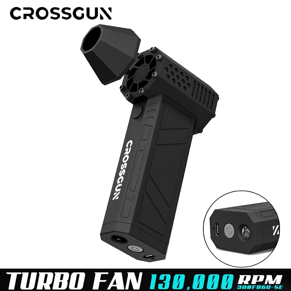 CROSSGUN Jet Turbo King Kong Jetfan Strong Portable Portable Fan with LED Lighting Dust Elimination Computer Hurricane Storm X3
