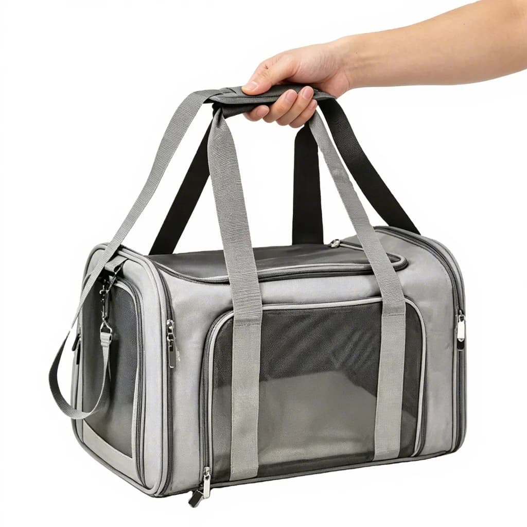 Soft Sided Pet Carrier Bag Foldable Airline Approved Travel Carrier for Small Dogs Cats Puppies Outdoor Trips