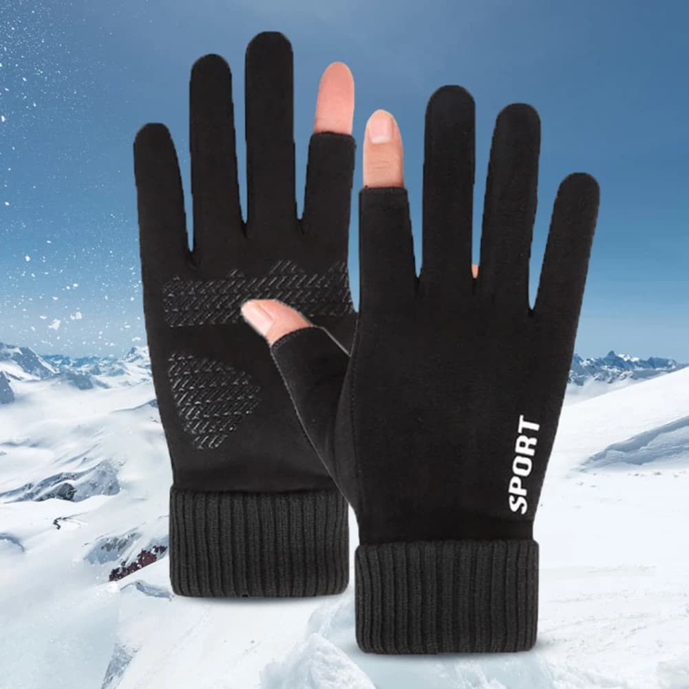 Guanti da moto riscaldati touch screen Guanti termici riscaldanti ricaricabili USB antivento Guanti riscaldati a 2 dita Guanti da sci invernali