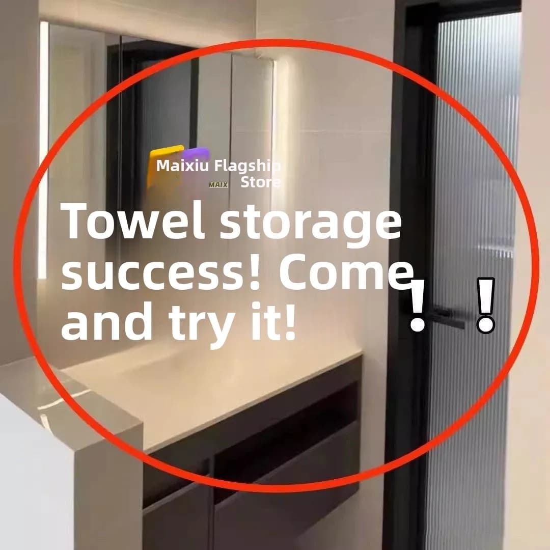 Bathroom Towel Rack Clothes Hanger Storage Organizer Tool Stackable Balcony No Drilling Required Towel Clamp Storage Shelf