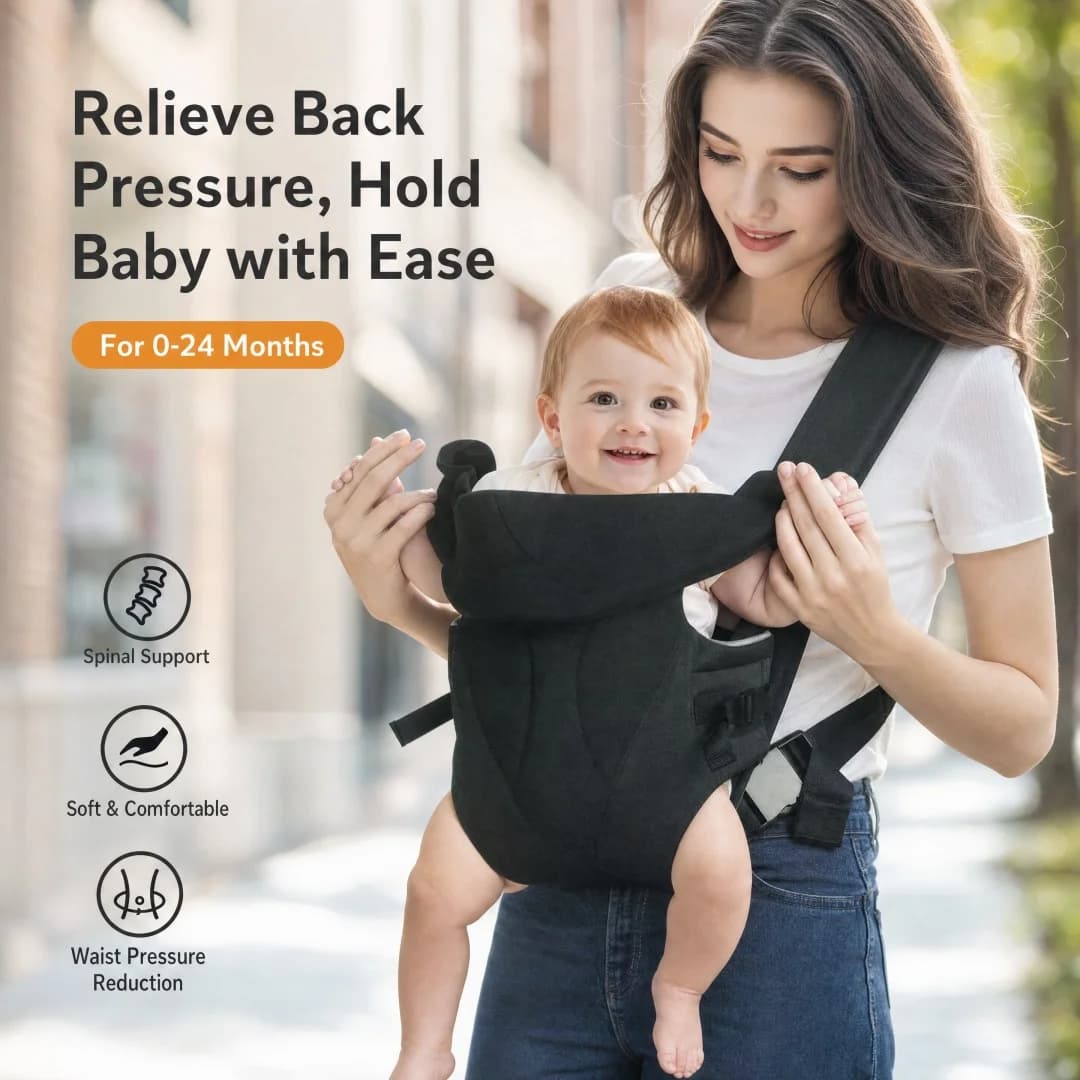 The baby carrier waist stool is portable and hands-free and can be used front and back. It is simple and convenient. It is multi
