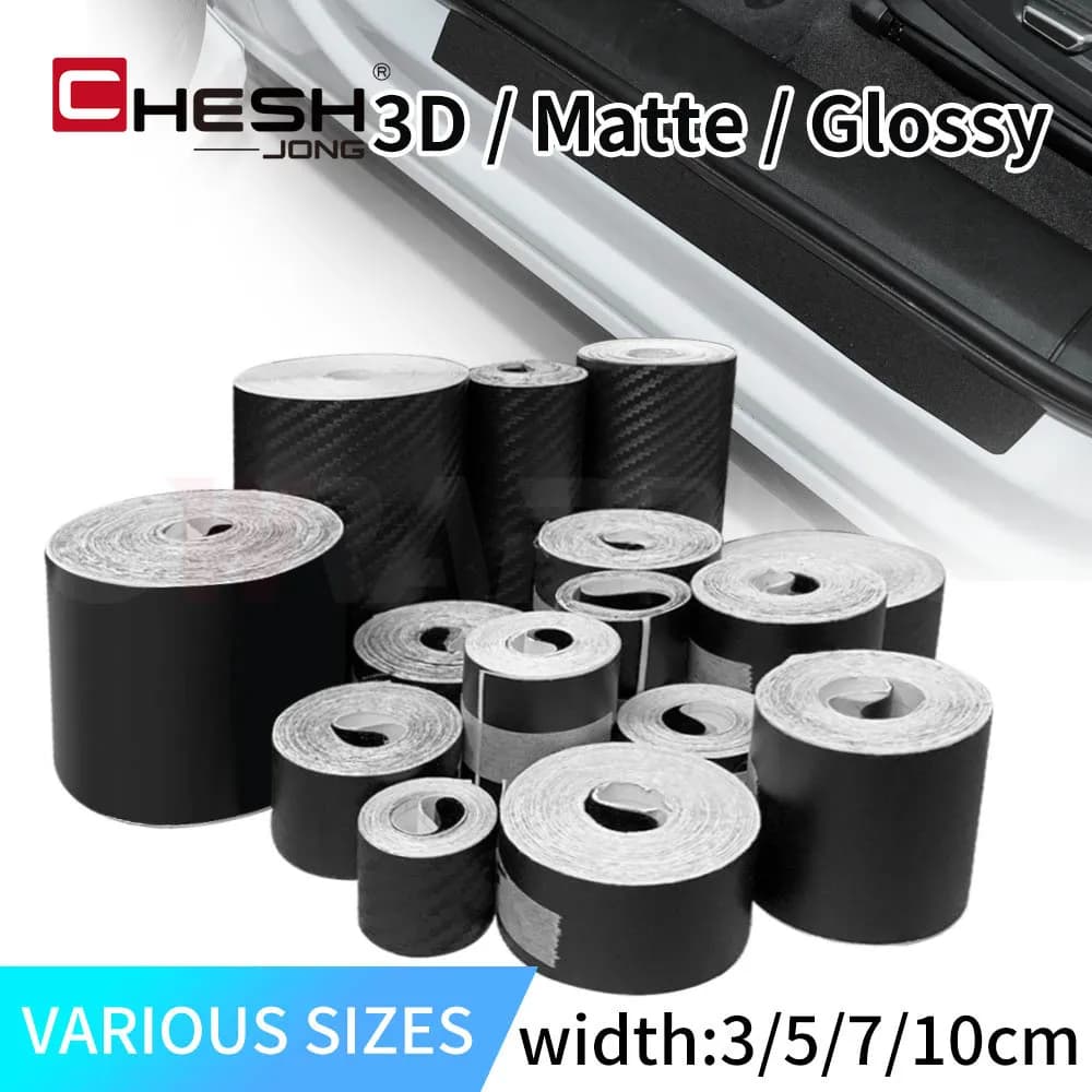 3/5/7/10 cm * 3 m Car wall decal Black glossy paste Protective strips Car door window Side mirror Anti-scratch tape Car accessories