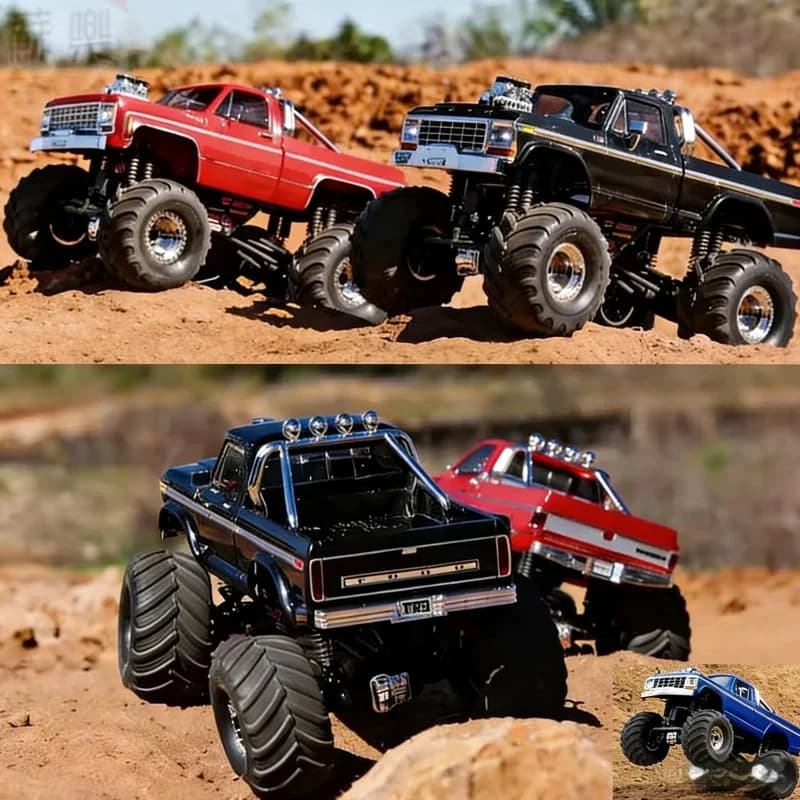 TRAXXAS Monster Truck Elettrico RC Scala 1:18 TRX4MT F150 Pronto all'Uso, Veicolo Fuoristrada per Tutti i Terreni, per Hobbisti