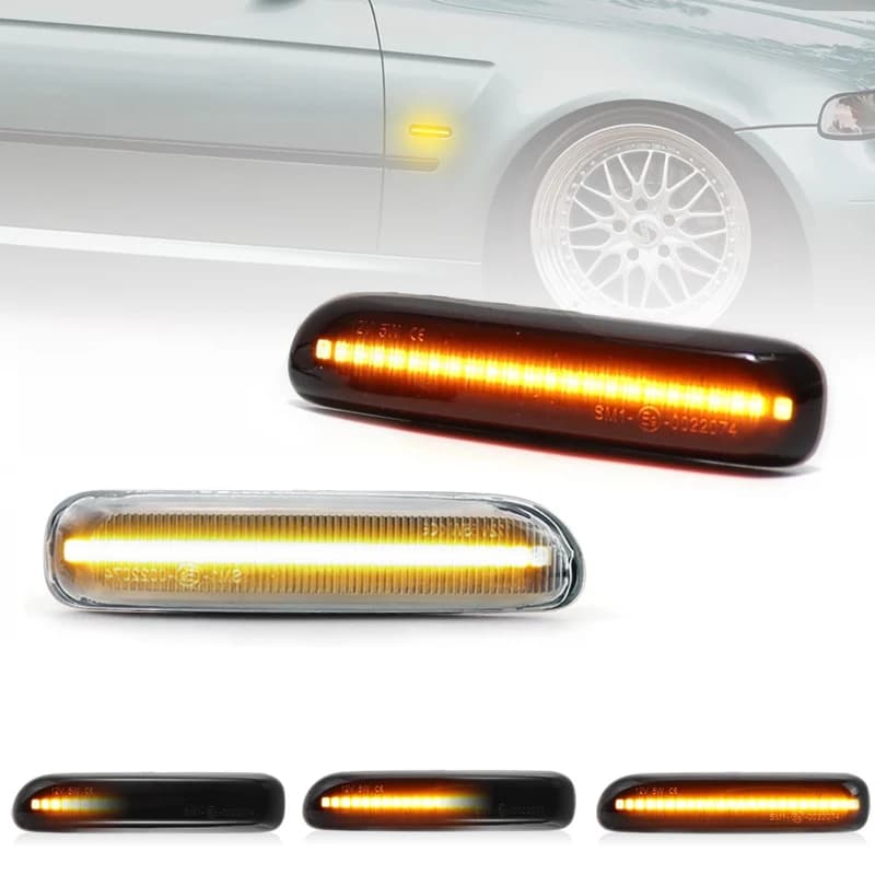 2 pezzi per BWM E46 serie 3 berlina coupé Touring Cabriolet Compact Limo LED indicatore laterale lampada parafango indicatori di direzione