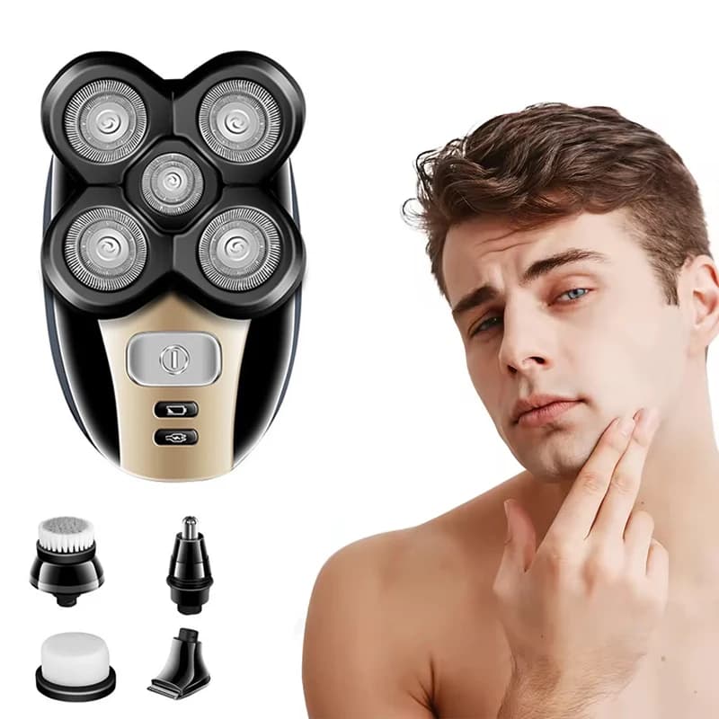 5 Blade Floating Waterproof Electric Shaver Small USB Charging Razor 5 in 1 Human Bearing Care Tool