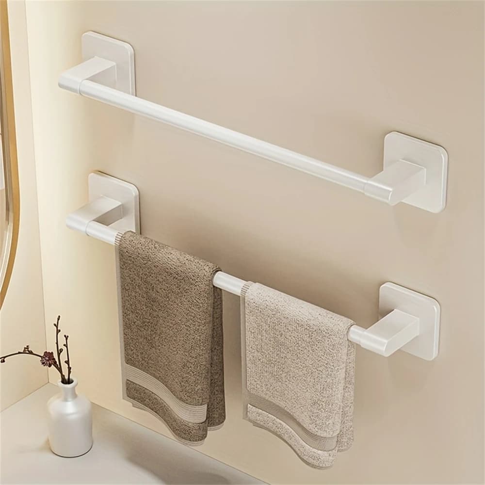 Portasciugamani da bagno bianco a parete Pantofole da bagno e portasciugamani Appendiabiti da bagno Porta asciugamani Barra singola