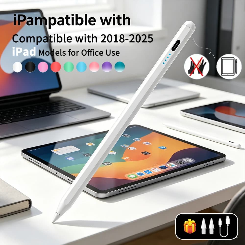 Penna Stylus 2026 per Apple Pencil con rilevamento del palmo per iPad A16 Air 11 5 4 Pro 11a 13 12.9 M4 M3 M2 Pen 10a 9a Gen Mini 7 6
