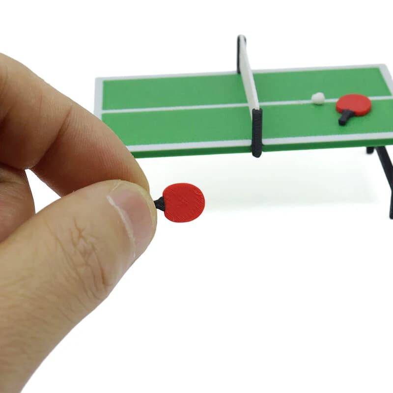 [JN] 1:12 Tavolo da ping pong in miniatura per casa delle bambole con racchetta da ping pong Decorazione modello Accessori per casa delle bambole giocattolo