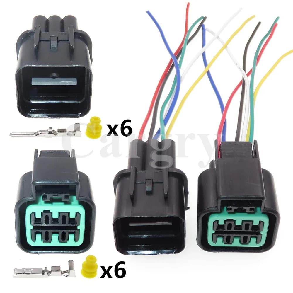 Set di 6 Connettori per Cavi Sensore Ossigeno Tipo KUM PB621-06020 PB625-06027 AC, Assemblaggio Presa Sigillata per Auto KIA Hyundai