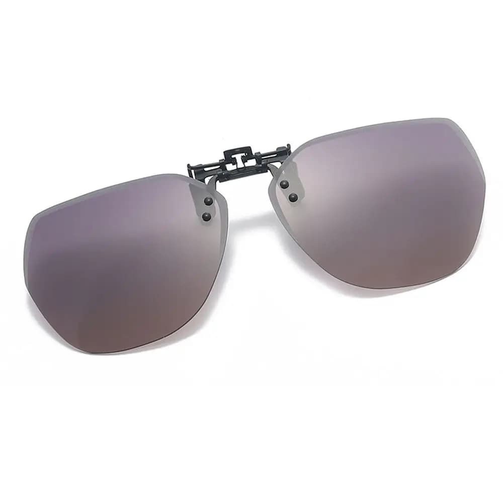 Occhiali da sole a clip per escursionismo, campeggio, pesca, protezione UV, senza montatura, occhiali da sole a clip, occhiali ribaltabili