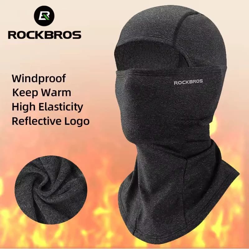ROCKBROS Winter Warm Balaclava Women Men Ski Cycling Full Face Mask Thermal Winderproof Fleece Bike Motorcycle Helmet Liner Cap