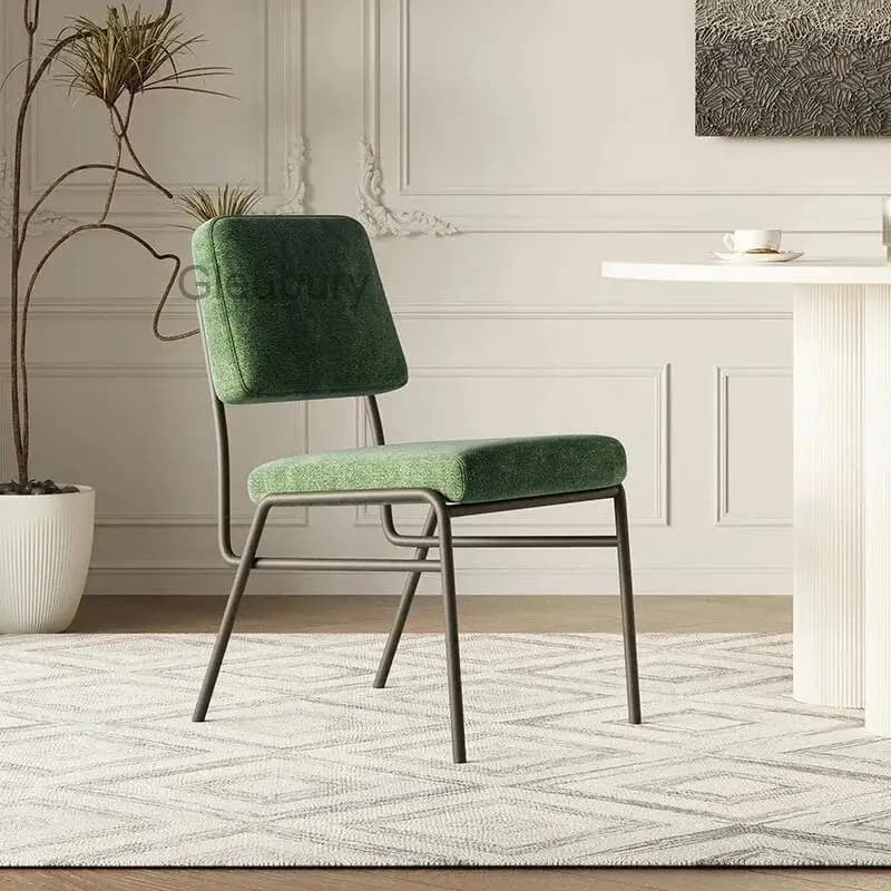 Sedia da Soggiorno in Stile Nordico, Sedia da Pranzo di Lusso Leggero per Ristorante, Sedie per Casa con Cuscino Morbido, Sedie Relax per Camera da Letto, Sedie Semplici con Schienale