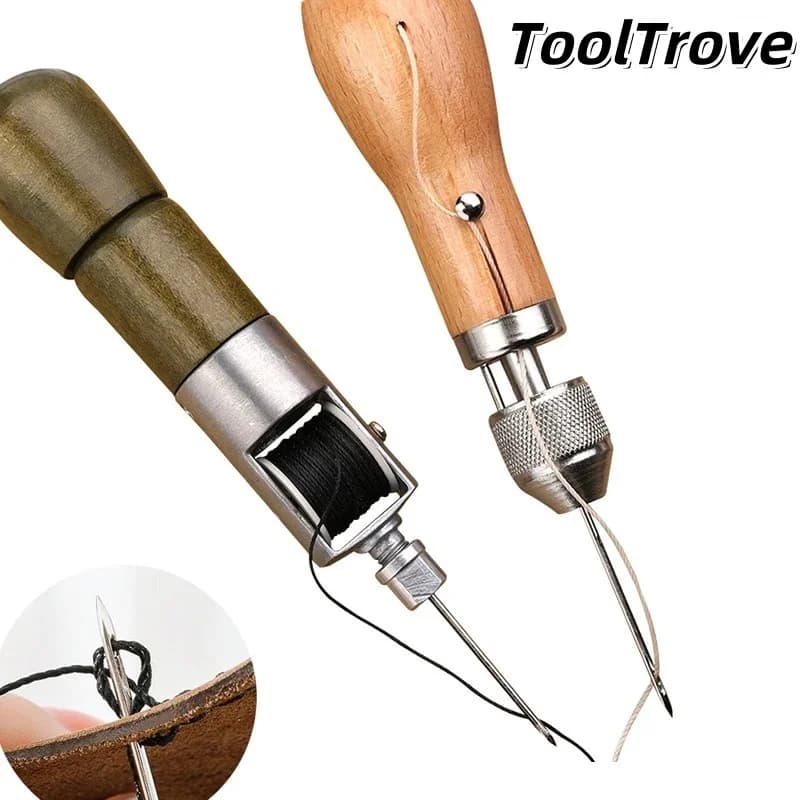 Kit macchina da cucire in pelle fai-da-te: strumento portatile per cucire la pelle, punzonatrice e attrezzatura per cucire per l'artigianato della pelle