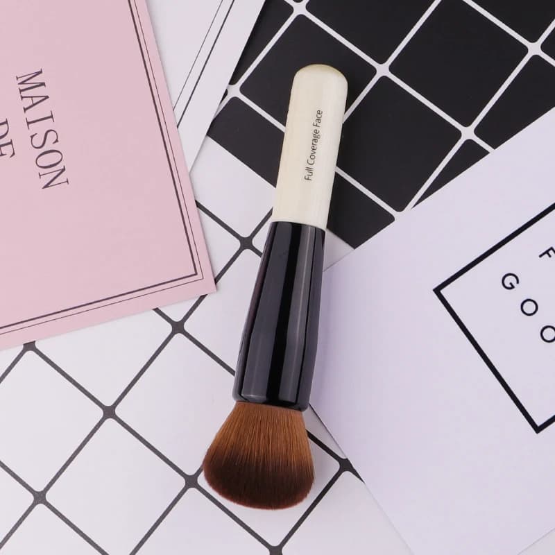 Powder Makeup Brush Wooden Handle Round Set Soft and dense Cypriot Brush Total Cover Brush For Contour Flood Tool