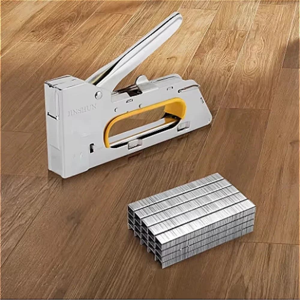All Metal Manual Staple Gun Labor Saving Design For Carpet Leather Canvas Wood Furniture DIY Craft Stapling Repair Tool