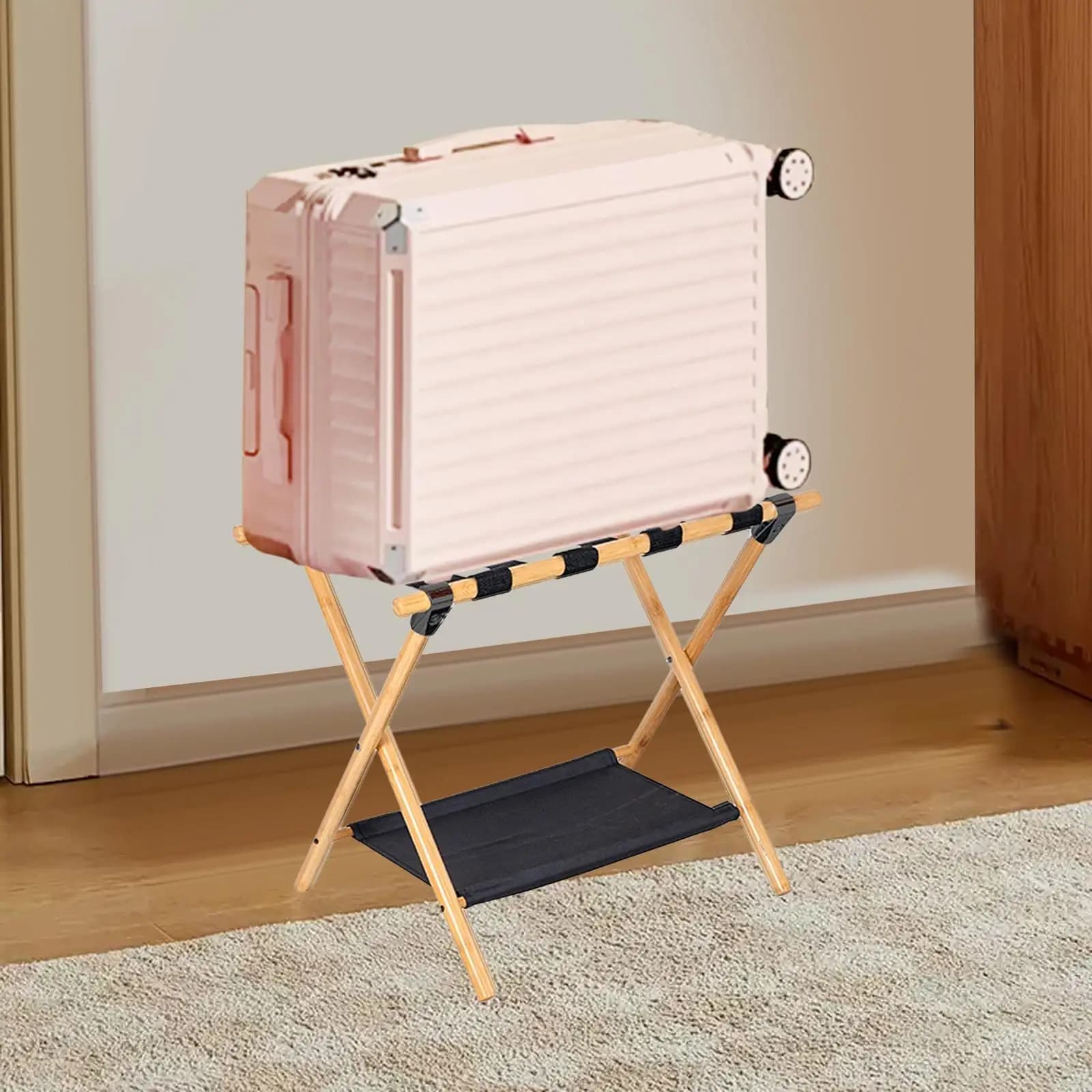 Portapacchi pieghevole Portapacchi Porta valigia Resistente per viaggi in hotel